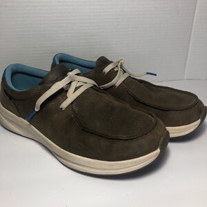 Ariat Men Artesian Tan Buckeye H2O Shoes Leather Waterproof Slip On Size 9EE